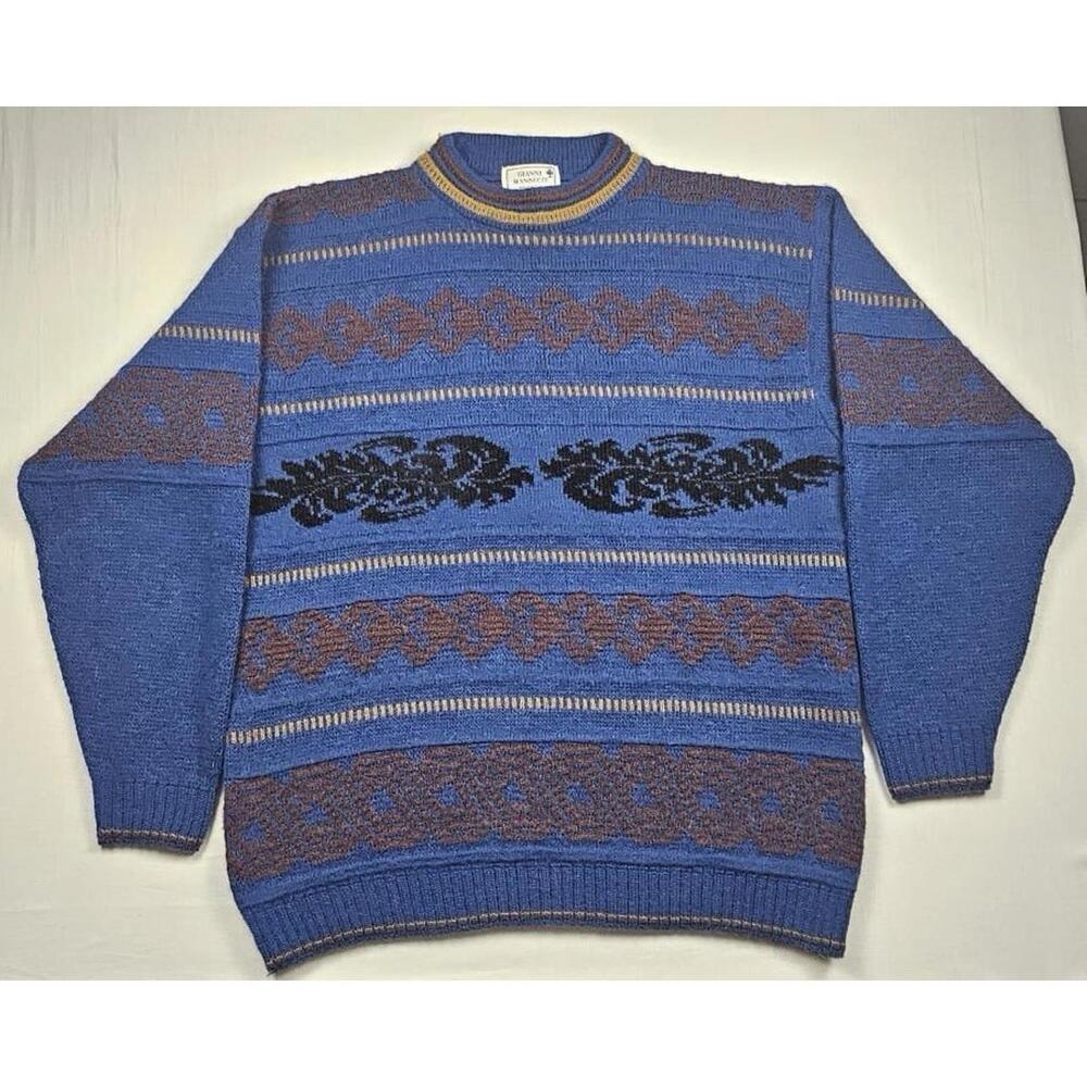 Vintage Gianni Mannucci Alpaca‎ Blend Sweater Mens Large Made In Italy